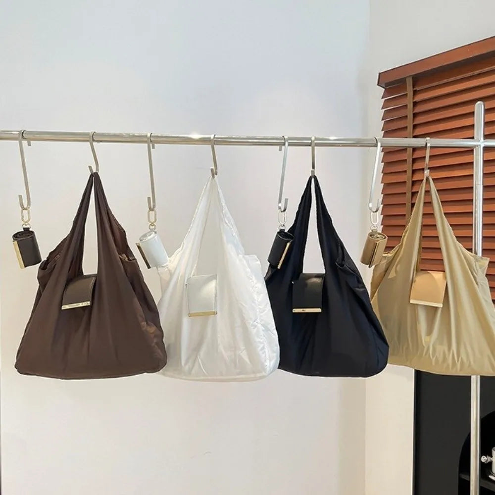 New Mini Keychain Tote Bag Foldable Expandable Supermarket Eco-Friendly Bag Reusable Large Capacity Handbag Daily & Accessory