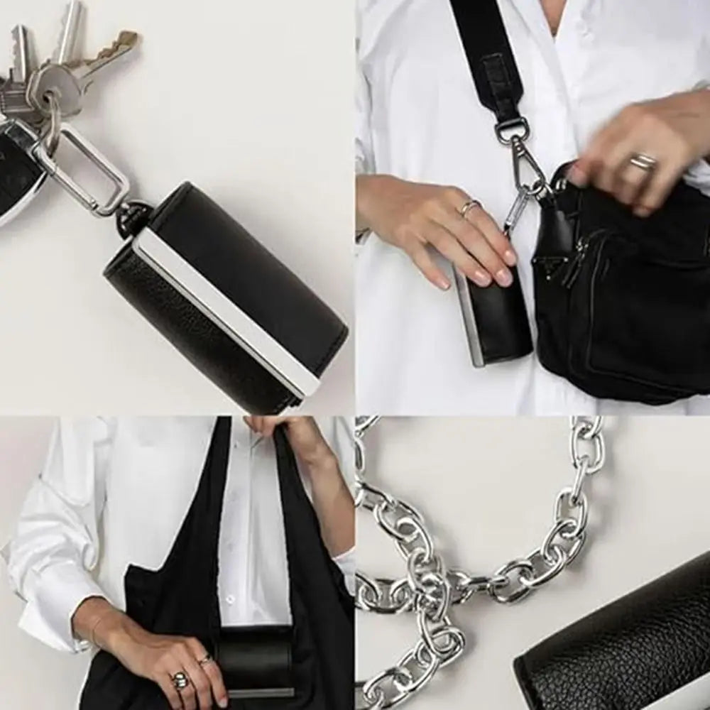 New Mini Keychain Tote Bag Foldable Expandable Supermarket Eco-Friendly Bag Reusable Large Capacity Handbag Daily & Accessory